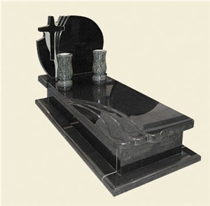 Shanxi Black Granite Tombstone Grave Stone