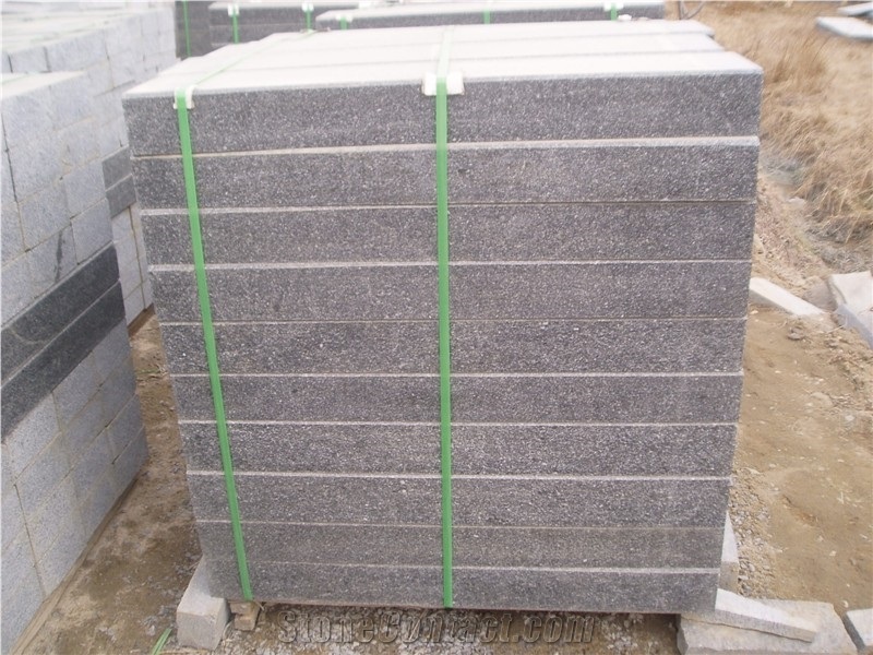Snow Black Granite Kerbstone Curbstone