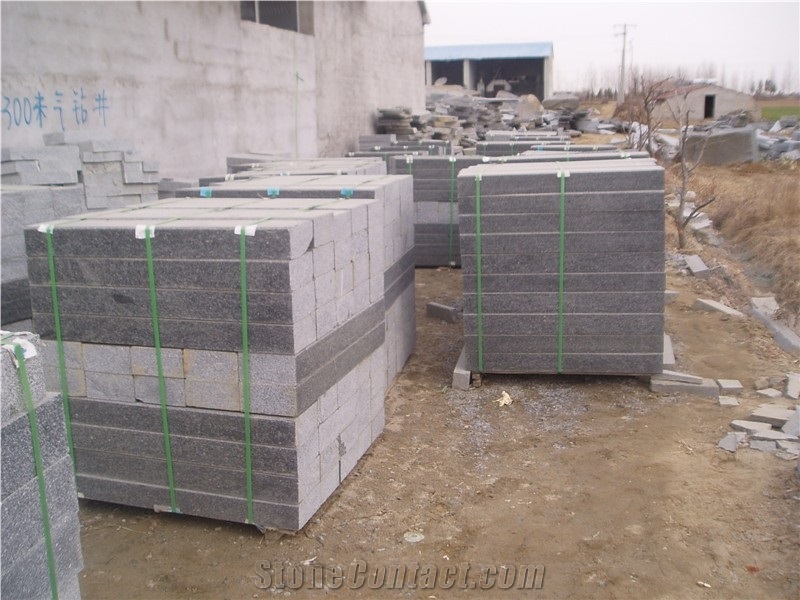Snow Black Granite Kerbstone Curbstone