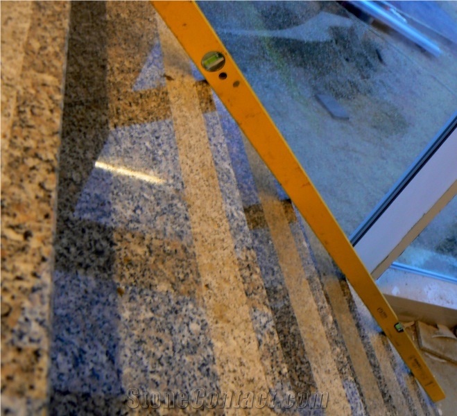 Amber Yellow Granite Stairs