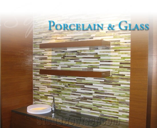 Glass Mosaic Bathroom Wall