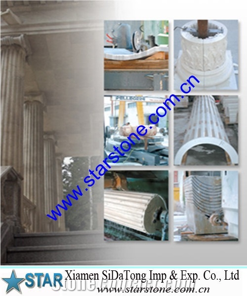 Granite Column with Defferent Carving