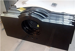 Polished Black Granite Bathroom Countertop