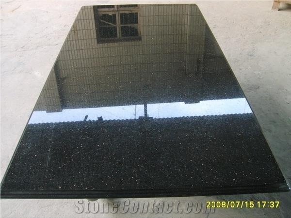 Polished Black Granite Bathroom Countertop