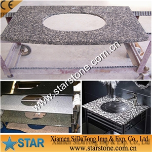 Polished Granite Countertop, Chinese Grantie Black Granite Countertop
