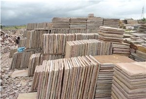 Bundi Multi Sandstone, Autumn Gold Sandstone Cobble & Pavers