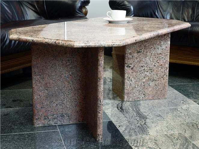 Bordeaux Salmon Granite Table