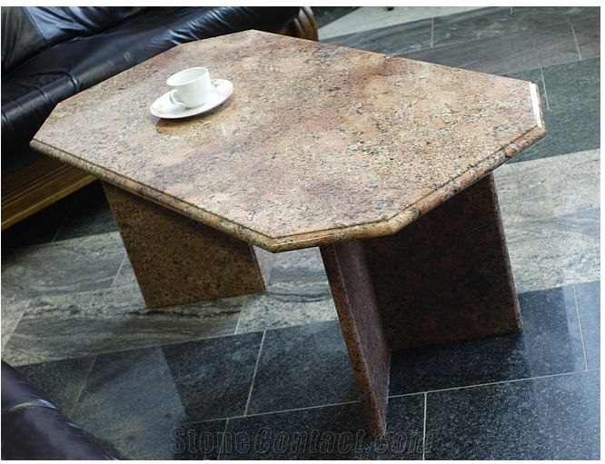 Bordeaux Salmon Granite Table