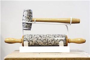 Granite Rolling Pin, Stone Kitchen Accessories, Rosa Beta Pink Granite Kitchen Accessories