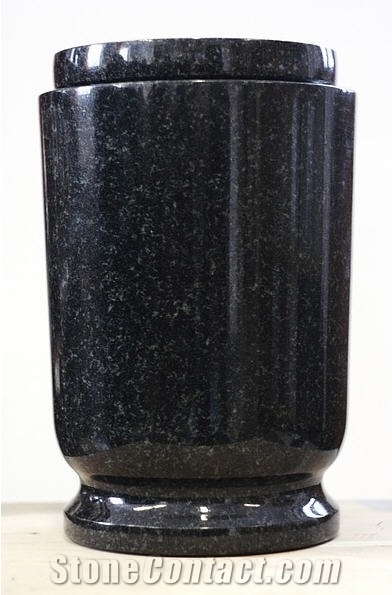 Shiva Black Granite Urns for Ashes