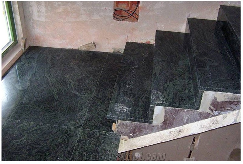 Verde Sao Francisco Granite Stairs
