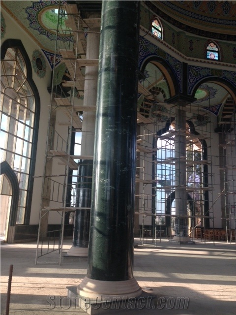 Marble Column Albania, India Green Marble Columns