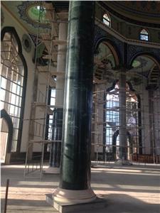 Marble Column Albania, India Green Marble Columns