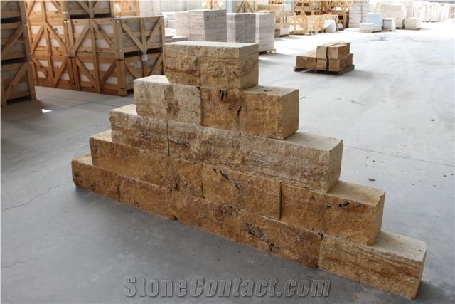 Yellow Marble Stone Wall Bicks