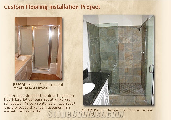 Bathroom Floor and Wall Custom Flooring Installation Project