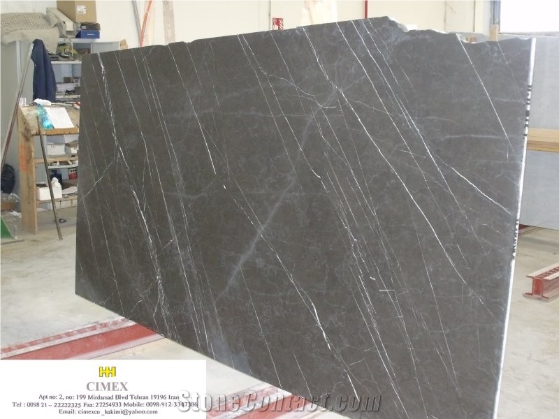 Pietra Gray Marble, Iran Grey Marble Block