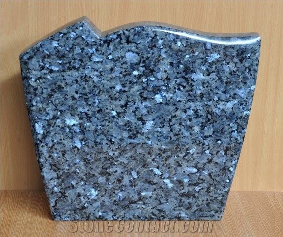 Blue Pearl Granite Gravestone