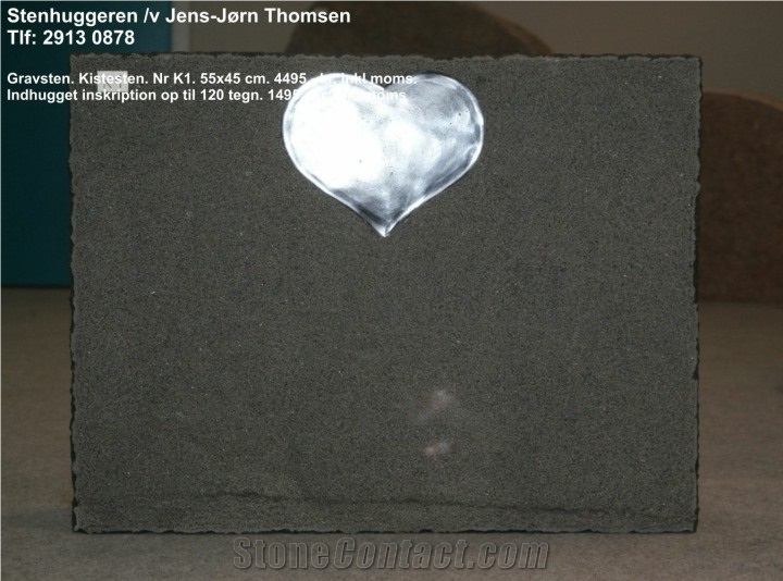 Indian Raven Black Granite Gravestone