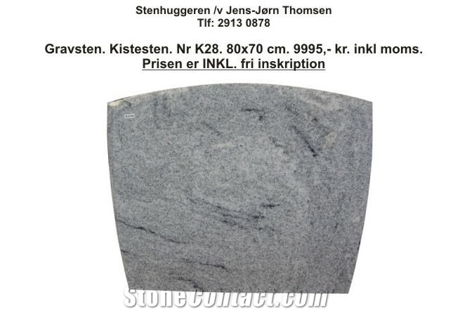 Viskont White Granite Gravestone