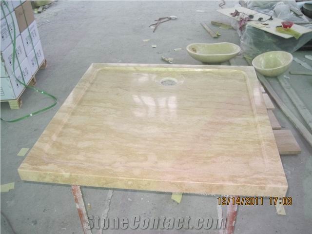 Beige Travertine Shower Tray