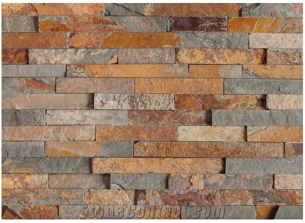 Tibet Multicolor Dark Slate Cultured Stone Wall Panel