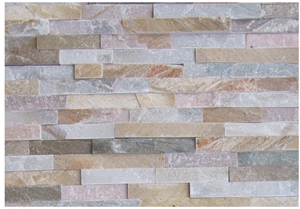 Tibet Multicolor Light Quartzite Stone Wall Cladding Panels