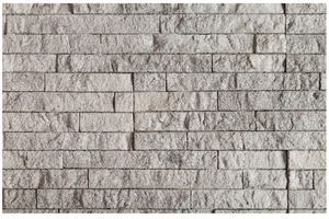Tibet Silver Grey Quartzite Stacked Stone Panel