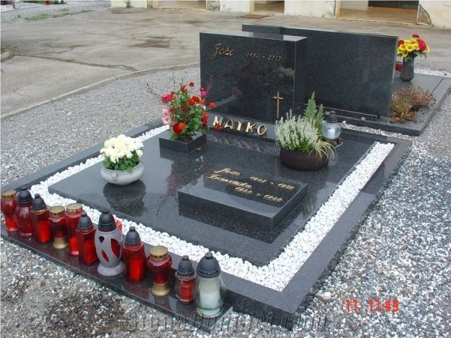 China G654 Impala Black Granite Monument