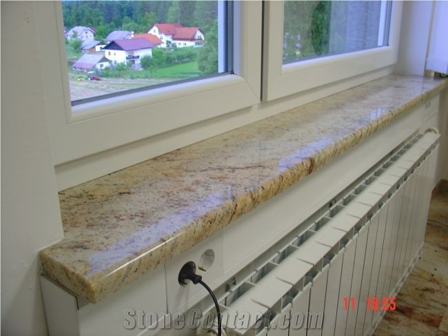 Ivory Brown Granite Interior and Exterior Window Sills