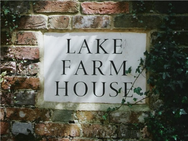 Commercial Sign Cut in Portland Stone, Portland Stone Limestone Sign