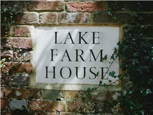 Commercial Sign Cut in Portland Stone, Portland Stone Limestone Sign