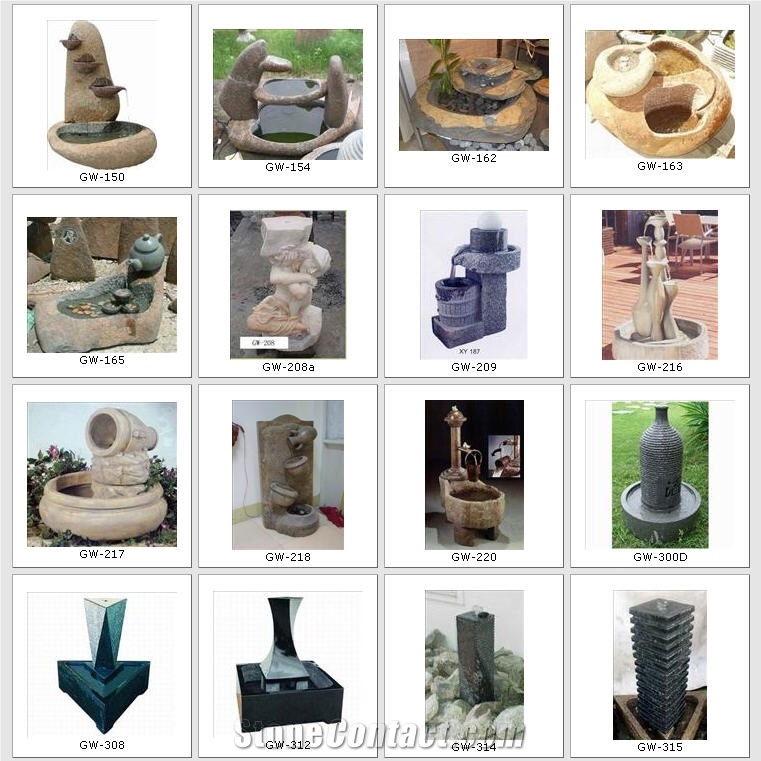 Natural Stone, Granite Garden Fountains