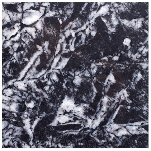 Levadia Black Marble Tiles, Slabs