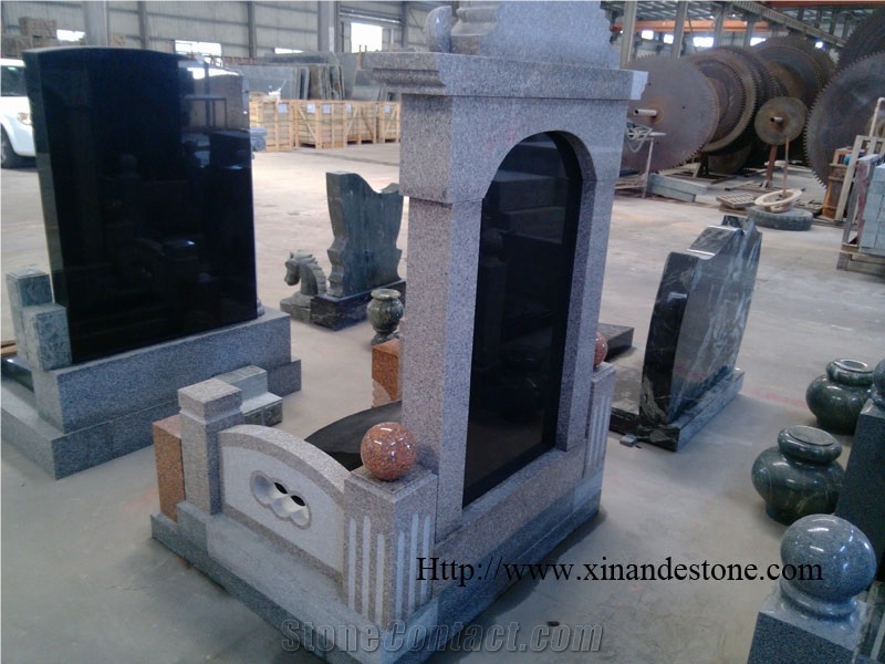 Absolute Black Granite Asian Style Monuments