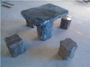 Garden Table, Green Jadeite C3, Jadeite C3 Green Granite Garden Table