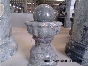 Green Jadeite Granite Floating Spheres Fountain Green Jadeite Granite Floating Spheres Fountain