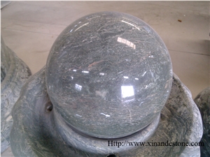 Green Jadeite Granite Floating Spheres Fountain