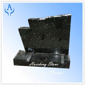 Granite Emerald Pearl Headstone Monuments, Green Granite Headstone