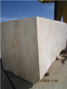 Beige Travertine Block, Karaman Beige Travertine