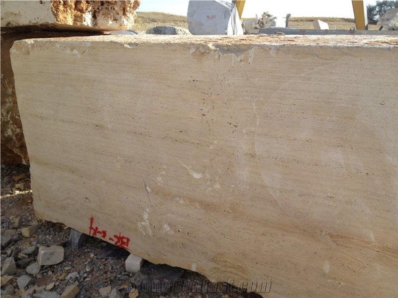 Beige Travertine Block, Karaman Beige Travertine