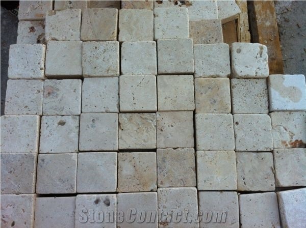 Beige Travertine Cobblestones