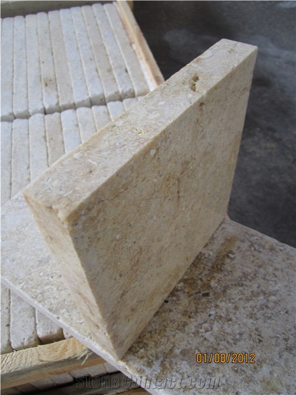 Gold Limestone Slabs & Tiles, Turkey Yellow Limestone Polished Flooring Tiles, Walling Tiles