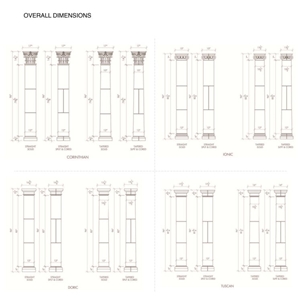 Coralina Limestone Columns, Coralina Beige Limestone Columns
