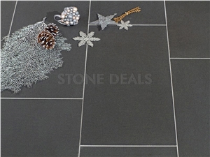 Charcoal Grey Basalt - Honed Tiles, Hainan Grey Basalt Slabs & Tiles