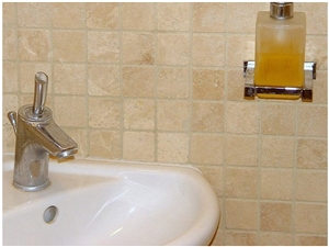 Classic Light Travertine Tumbled Mosaic, Classic Beige Travertine Tumbled Mosaic