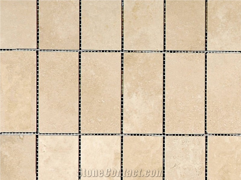 Ivory Travertine Honed & Filled Mosaic