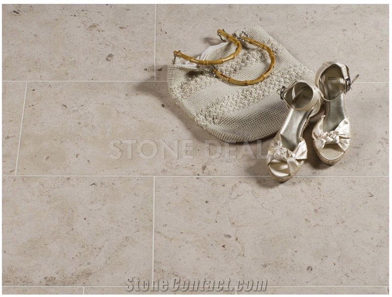 Moleanos Beige Limestone - Brushed Tiles