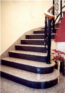 Brown Granite Stairs