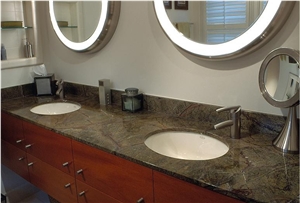 Rain Forest Green Marble Vanity Unit