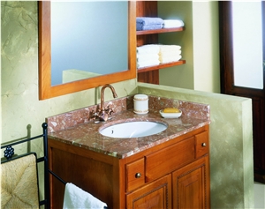 Rosso Medina Marble Vanity Unit, Bath Top, Rosso Medina Red Marble Bath Top